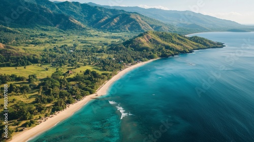 View of Nusa Dua resort area in the vicinity of Denpasar in southern Bali, Indonesia