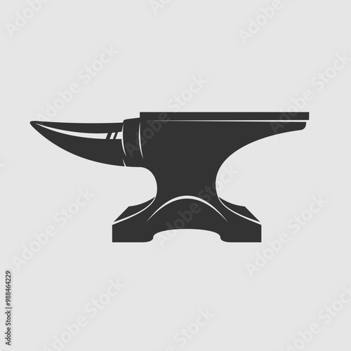 Blacksmith anvil isolated on white background. Vector illustration