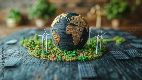 Eco-Friendly World Model with Renewable Energy Symbols