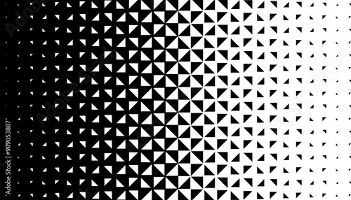 Black and white transition pattern with geometric shapes. Fully editable vector element. Vector Format Illustration 