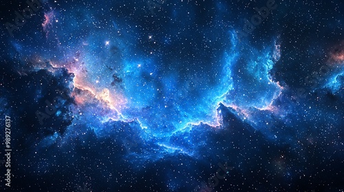 Galactic ascent, rising stars, cosmic journey, 3D illustration