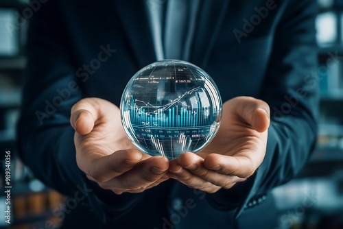 hand holding afortune telling ball, business concept, ball, crystal, teller, fortune, telling, businessman, magic, hold, forecasting