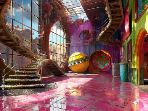 Candy Factory Extravaganza in Futuristic Wonderland