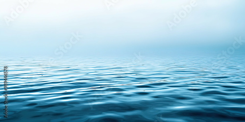 The image is of a calm body of water with a blue color