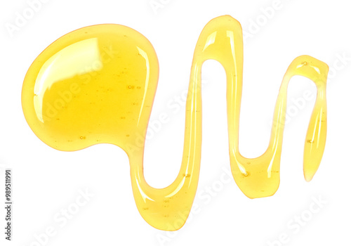 Honey isolated on white, top view 