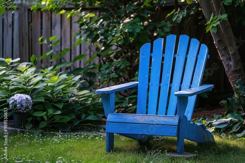 Blue garden chair