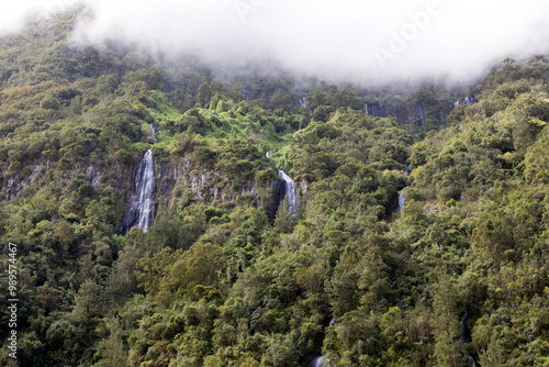 A view of waterfall in La Reunion