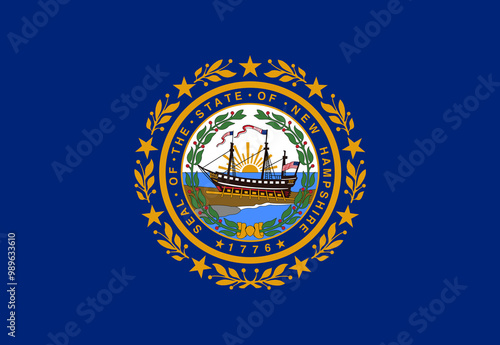 New Hampshire State Flag background illustration