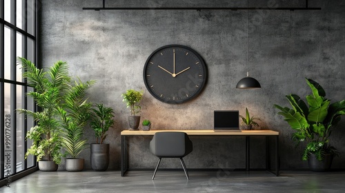 Stylish wall clock with minimalist design,