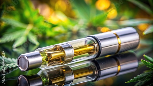 Vape cartridge with hhc distillate, psychoactive half synthetic cannabinoid