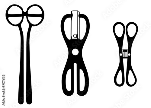 A simple icon of an eyelash curler with spring-loaded mechanism