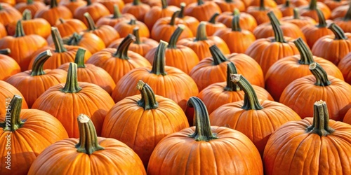 Close up of a large group of pumpkins , pumpkins, autumn, harvest, farm, agriculture, orange, seasonal, close up