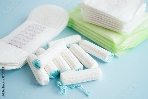 Sanitary hygiene set for woman menstrual period cycle protection.