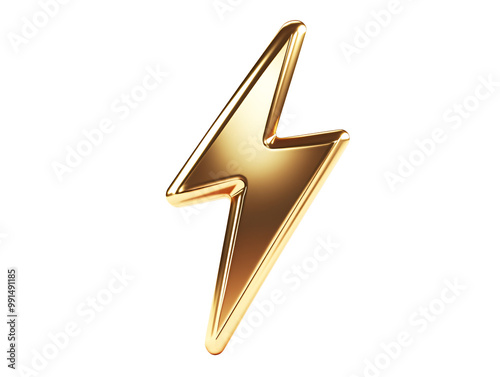 a gold lightning bolt symbol