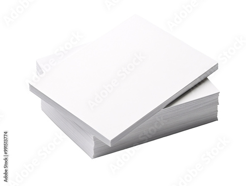 a stack of white paper