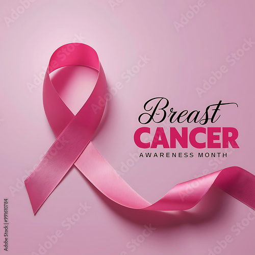 breast cancer CONCEPT banner Background for awareness month with pink ribbon