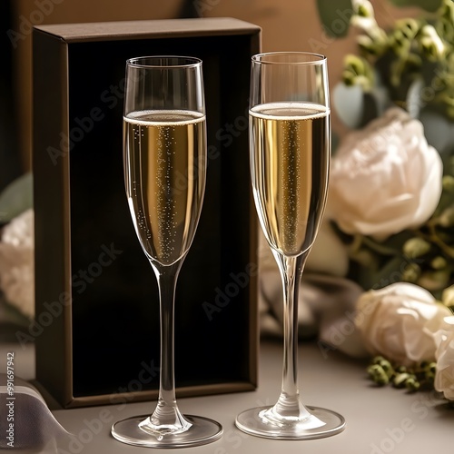 glasses of sparkling wine