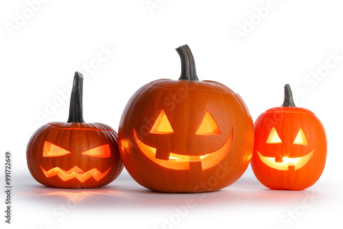 Halloween pumpkin isolated on white