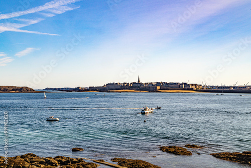 Saint Malo in french britanychanel coastline