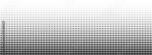 Dotted halftone gradient texture. Fading polka dot background. Repeated dots gradation pattern background. Black vanishing comic pop art overlay backdrop. Halftone raster effect wallpaper. Vector