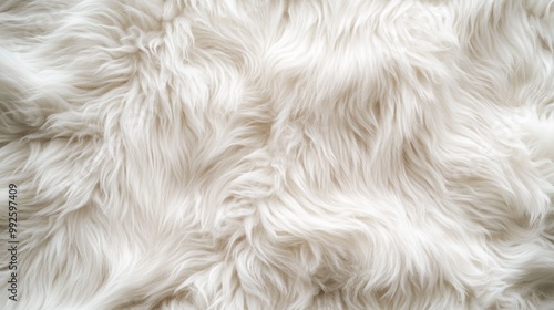 White fluffy fur fabric wool texture