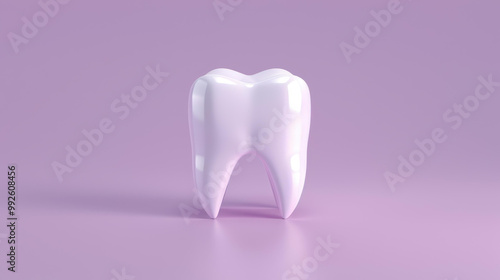 A detailed 3D model of a premolar tooth showcasing dental health concepts and hygiene, perfect for examination purposes.