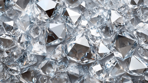 A texture of a flat surface covered in diamonds