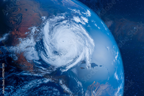 Hurricane Helene viewed from space over Florida, USA