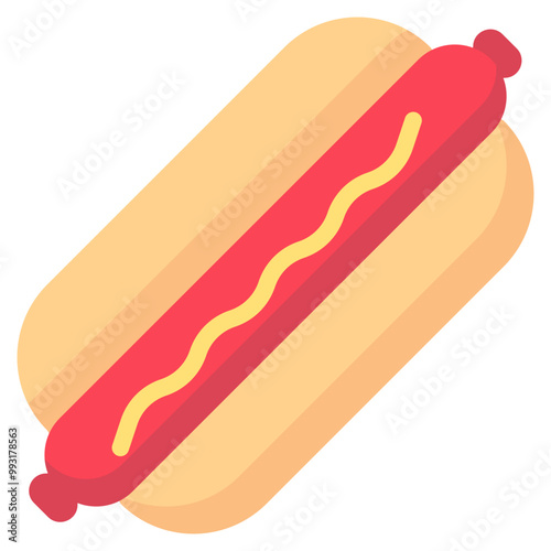 hotdog flat vector icon