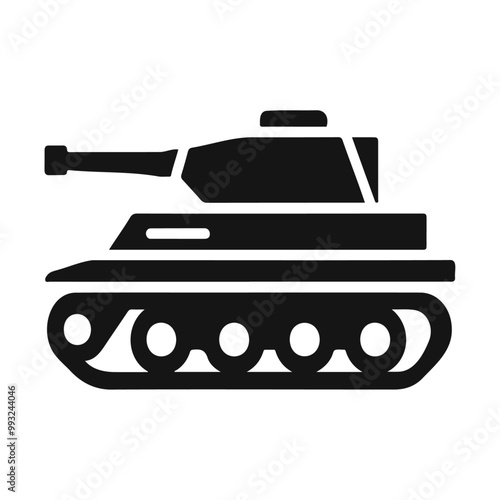 Black silhouette military weapon tank icon design