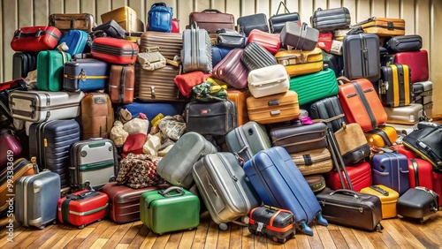 Sudden impact disperses luggage contents, a tangled mess of clothing, toiletries, and papers unfolding across the floor like a chaotic rainbow.