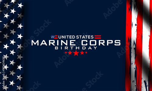 U .S. Marine Corps Birthday. , November 10. Poster, Template, Card, Banner, Background Design