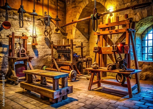 A Collection of Mediaeval Torture Devices Displayed in an Authentic Historical Setting