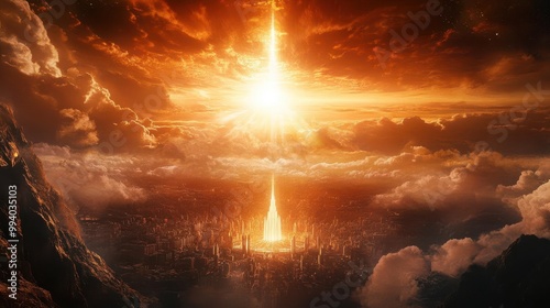 majestic vision of new jerusalem descending from heavens biblical prophecy realized