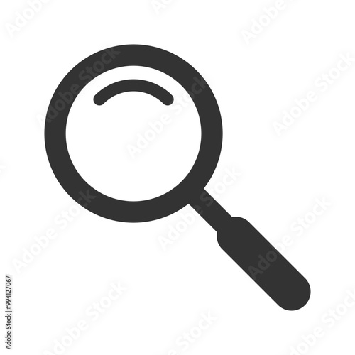 Search magnifying glass flat icon for apps and websites. Color editable