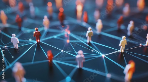 connected professionals abstract network illustrates business contacts corporate relationships strategic partnerships dynamic 3d rendering