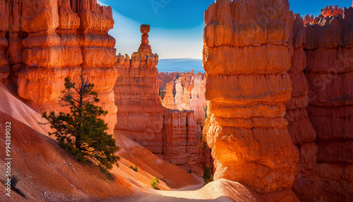 Red Rock Formations in Bryce Canyon