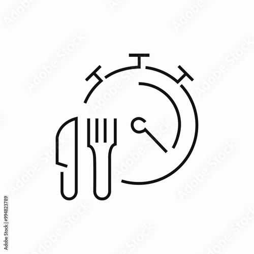 food time icon sign vector