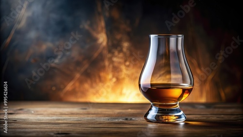 Close up shot of a Glencairn whisky glass, whisky, glass, Glencairn, close up, alcohol, drink, beverage, scotch, bourbon