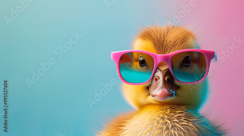 Sweet duckling with sunglasses