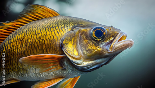 a close up of a fish with visible deformities caused by polluted water