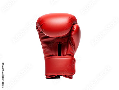 a red boxing glove on a white background