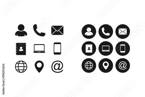 Contact us icon vector. web icon vector. business card contact information icon.