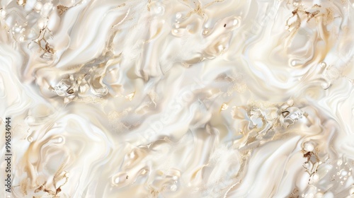 Abstract white, mother-of-pearl background with pearls 