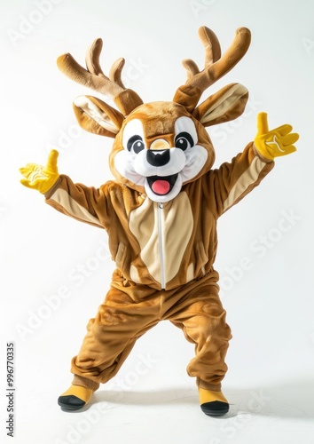 Deer mascot costume clothing figurine apparel.