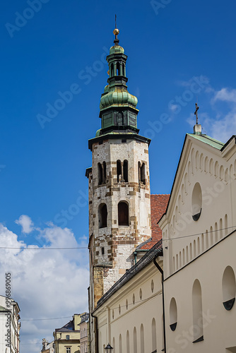 Built in the XI century, Saint Andrew is one of the oldest churches in Krakow Old Town. Krakow, Poland.