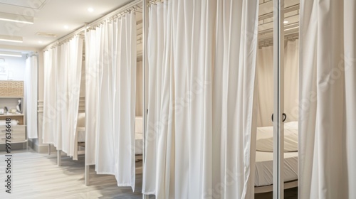 Privacy Curtains: These retractable curtains provide a simple solution for shared rooms, offering residents privacy during care activities or personal times. 