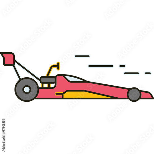 Dragster Sticker