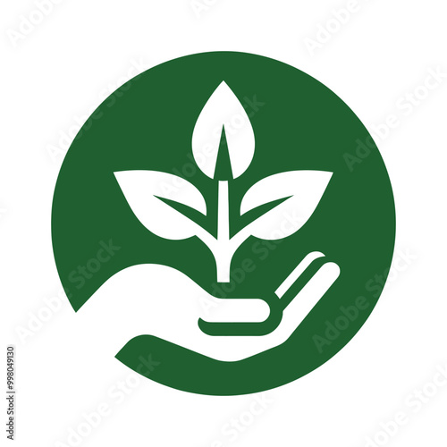 Reforestation flat vector icon