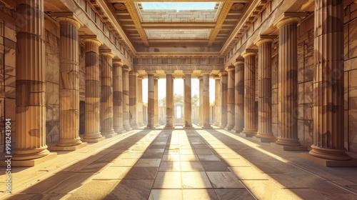 Greek temple, historic photo